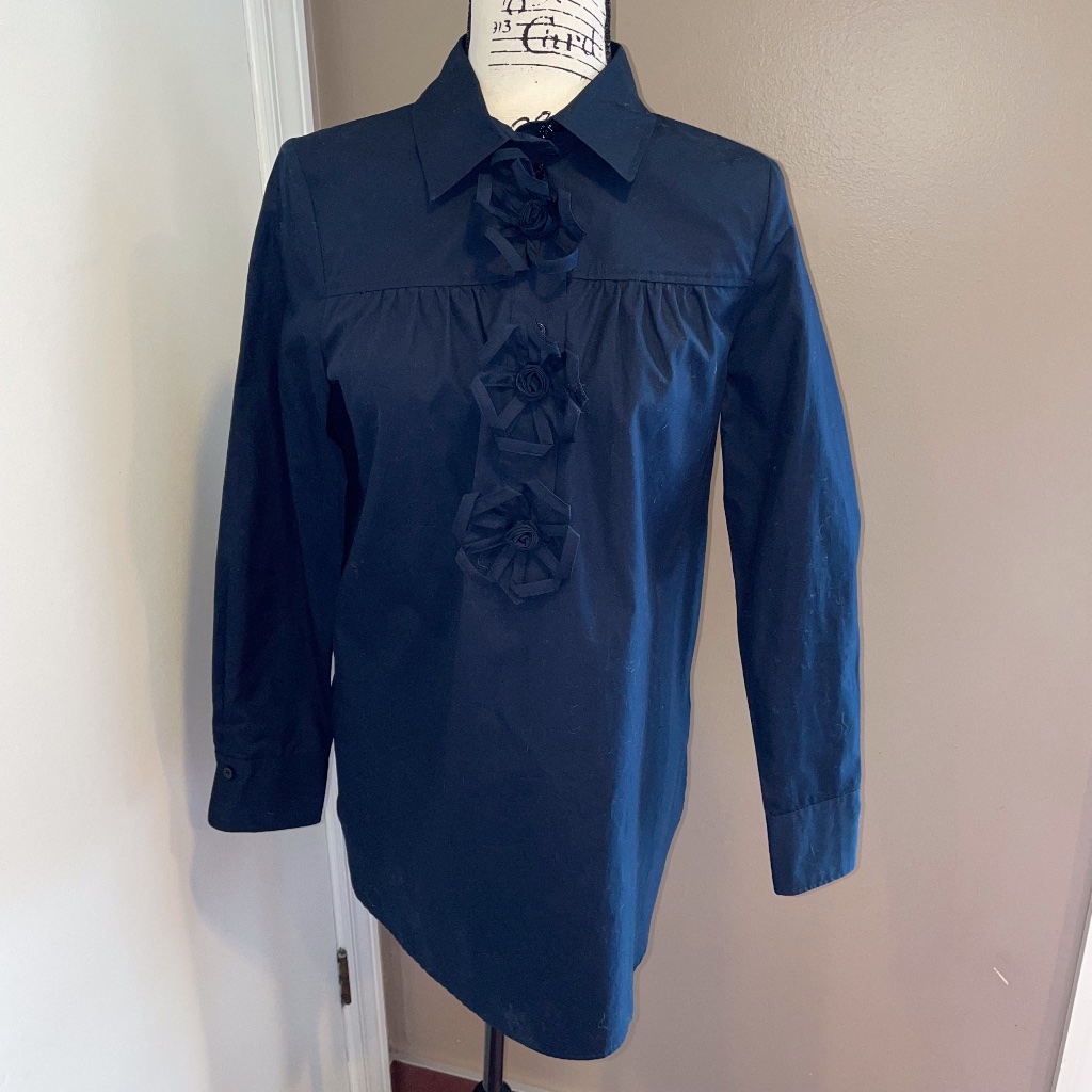 See By Chloe Cotton Blouse With Floral Appliqus